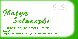 ibolya selmeczki business card